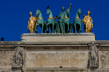 Obraz premium Triumphal Arch (Arc de Triomphe du Carrousel). Paris, France.