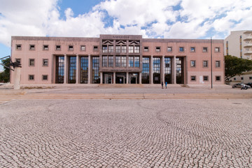 Exterior view of the court house (tribunal) of Loule city, Portugal.