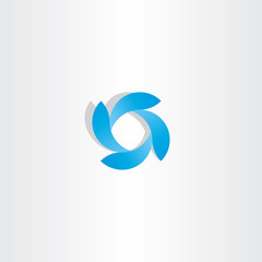 abstract business logo blue tech vector icon symbol