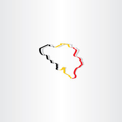 belgium map vector icon