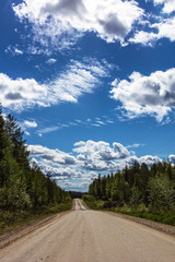 Landstraße in Finnland