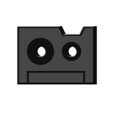 Cassette tape on white background