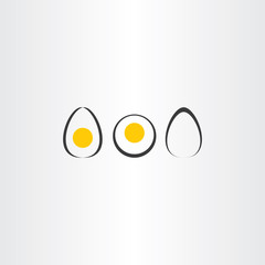 egg vector icon set elements