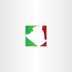 logo icon algeria map vector