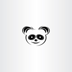 panda icon stylised vector icon