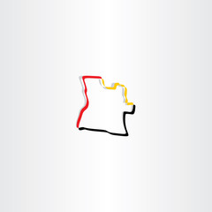 vector icon angola map symbol
