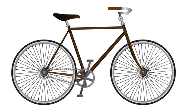 Illustrated isolated realistic vector sport bicycle