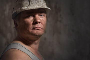 man in a helmet miner