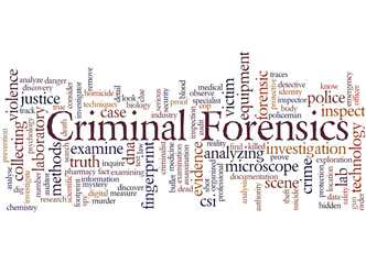 Criminal Forensics, word cloud concept 2