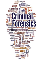 Criminal Forensics, word cloud concept 3