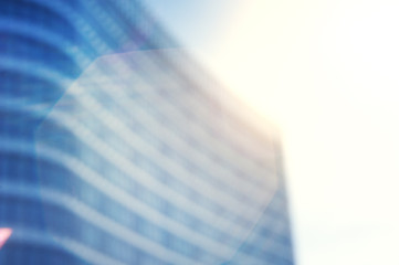 Business blurred background with city building
