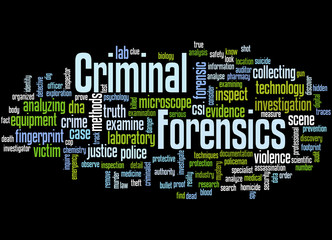 Criminal Forensics, word cloud concept 6