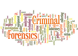Criminal Forensics, word cloud concept 10