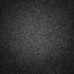 Black glitter texture with vignette. Square.