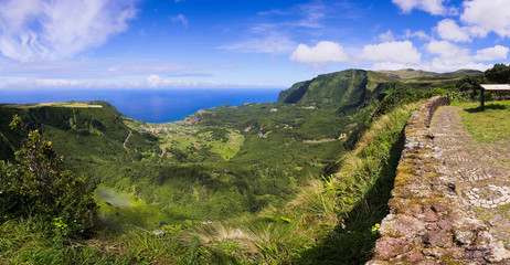 Fototapeta na wymiar Flores island panoramic view
