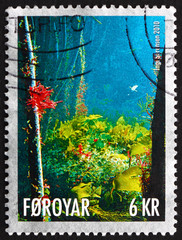 Postage stamp Faroe Islands 2010 Underwater Life