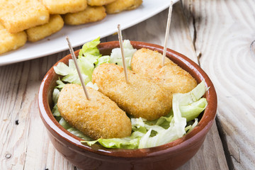 plate with croquetas