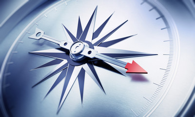 Silberblauer Kompass © peterschreiber.media