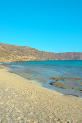 Fototapeta na wymiar Crystal clear blue water in south Crete, Greece