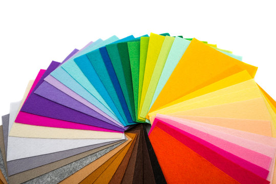 Multicolor wool felt