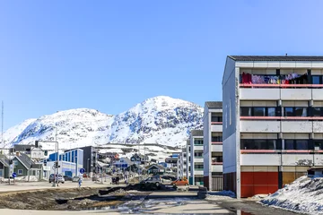 Fotobehang Nuuk living quarters © vadim.nefedov
