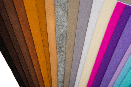 Multicolor wool felt