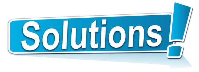 solutions sur étiquette bleue