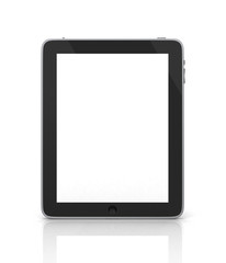 Black abstract tablet computer (tablet pc) on white background,