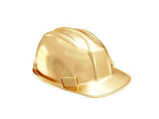 Golden construction helmet 