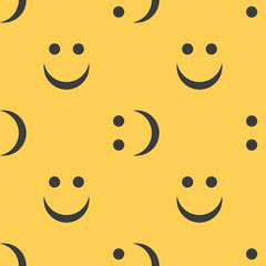 Smiley face seamless pattern background.
