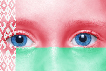 human's face with british flag