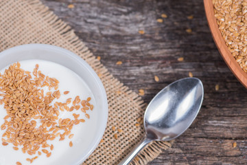 Flax seed and yogurt