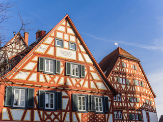 Old houses in Ladenburg, Germany