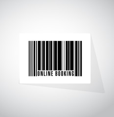 online booking bar code sign concept