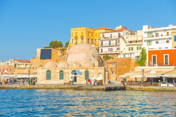 The mosque at Chania port, Crete, Greece