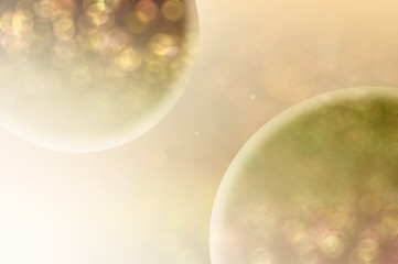 abstract background of colored spheres