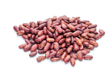 Red beans isolated on the white.