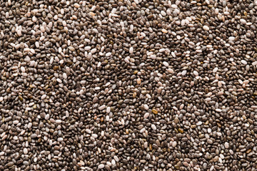 Chia seeds on the background.