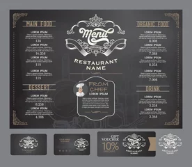Fotobehang Restaurant menu template. © phaisarnwong2517
