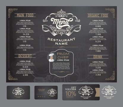 Restaurant menu template.