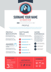 Vector resume template.