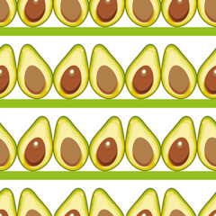 Seamless vector pattern with avocado
