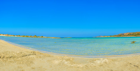 Fototapeta na wymiar Elafonisi, one of the most famous beaches in the world, Crete, G