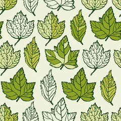 Seamless pattern with leaves. Wallpaper. Wrapping. Cover.