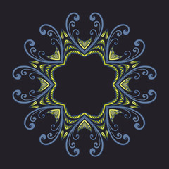 Frame with decorative elements.