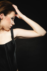 Fototapeta premium Subculture beauty punk girl portrait