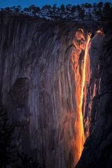 Zelfklevend Fotobehang Yosemite Firefall © phitha