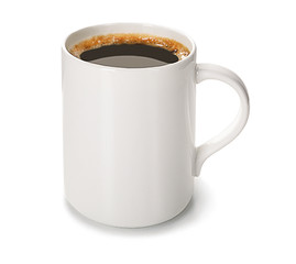 Cup of coffee isolated on white