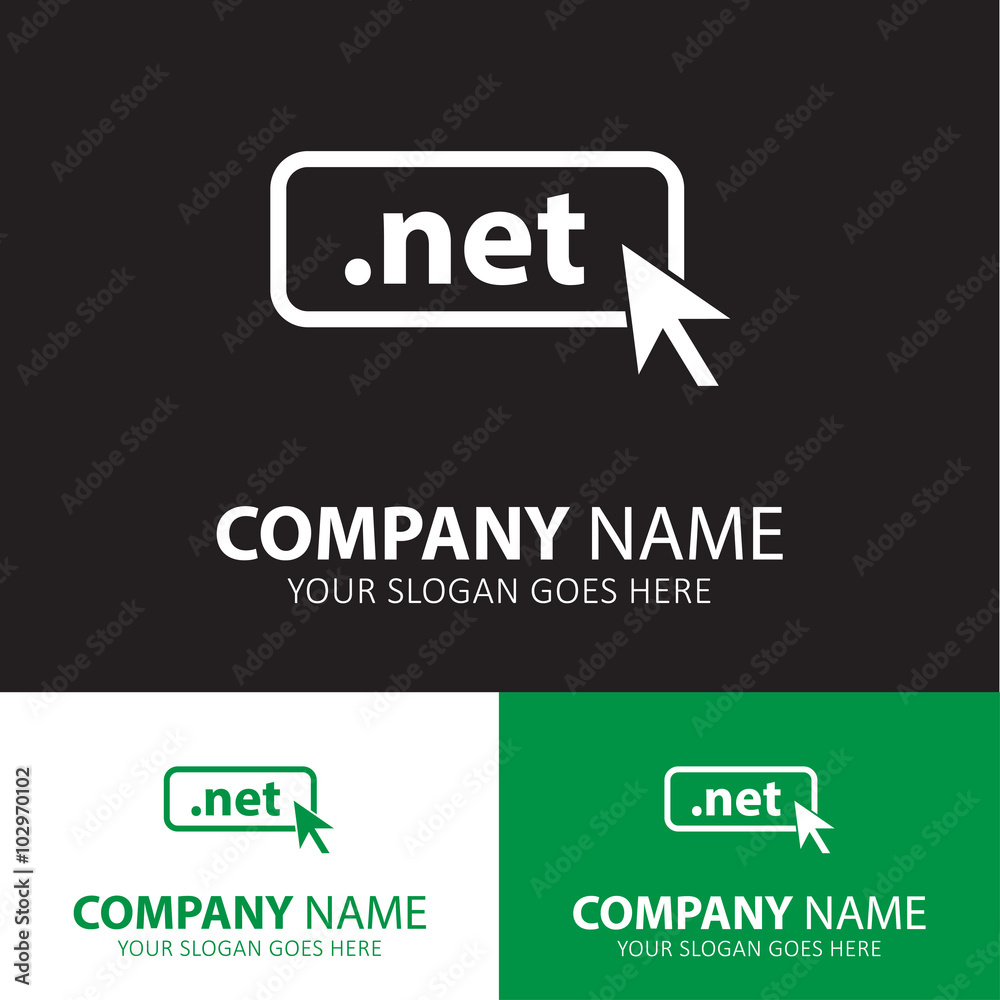 Poster Domain NET icon. Top-level internet domain