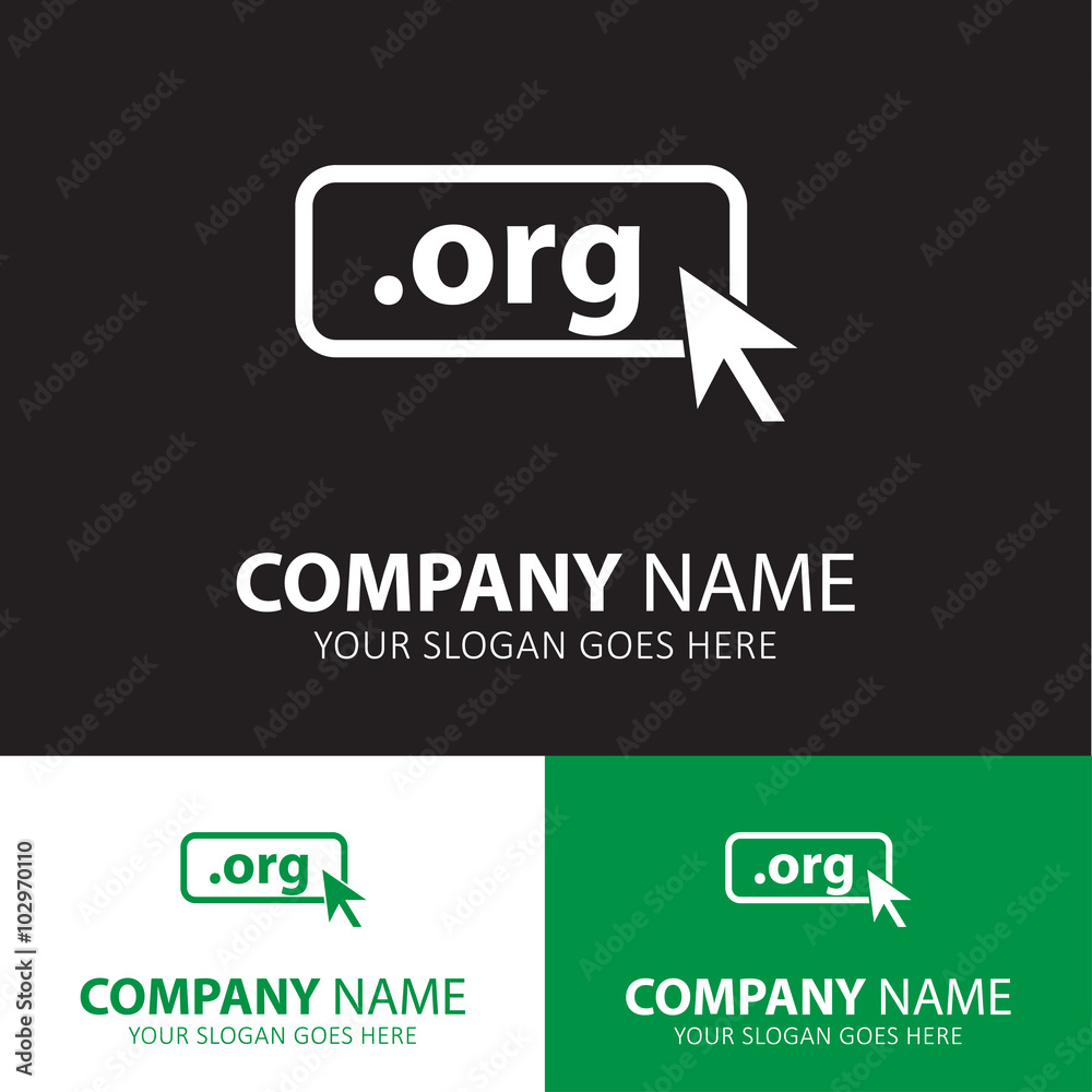 Poster domain org icon. top-level internet domain